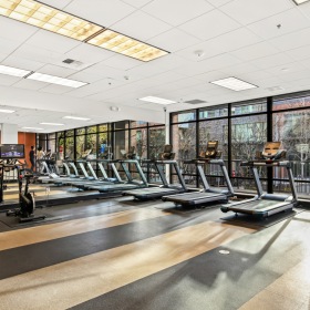 Get your workout on interior gym amenity