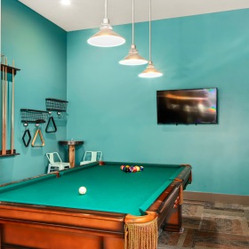 Enjoy our resident-only features pool table